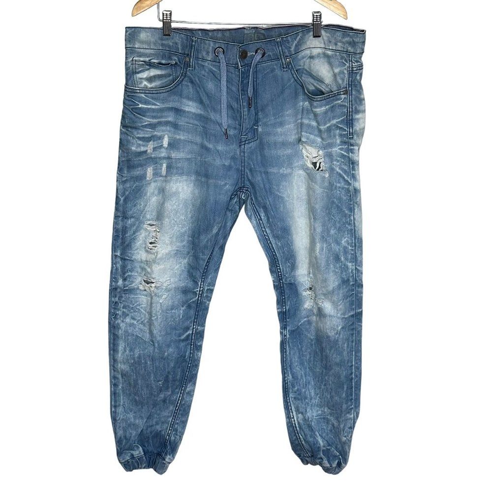 Men's Blue Distressed Jeans